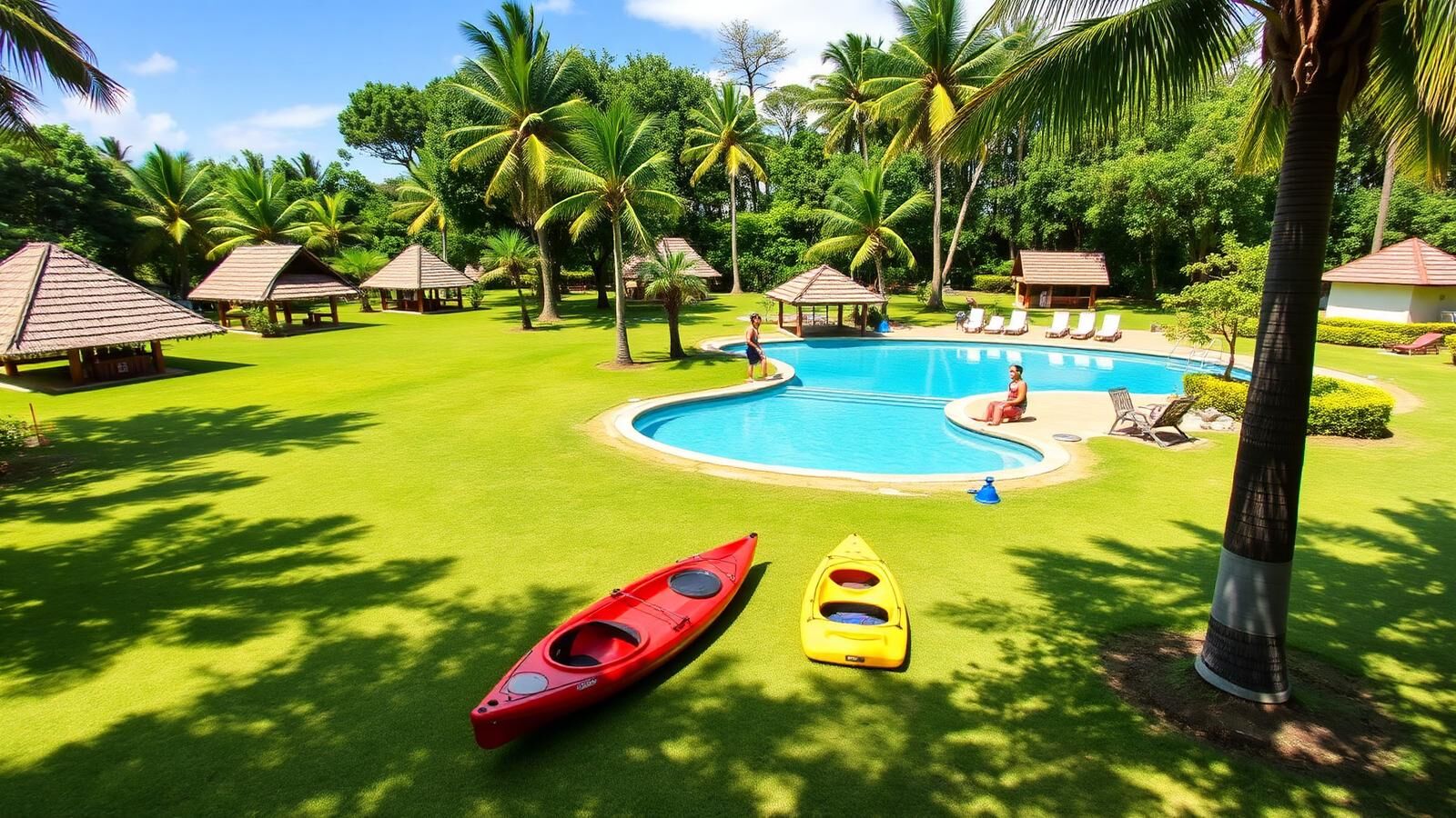 Millionaire Island Yangon campground and pool